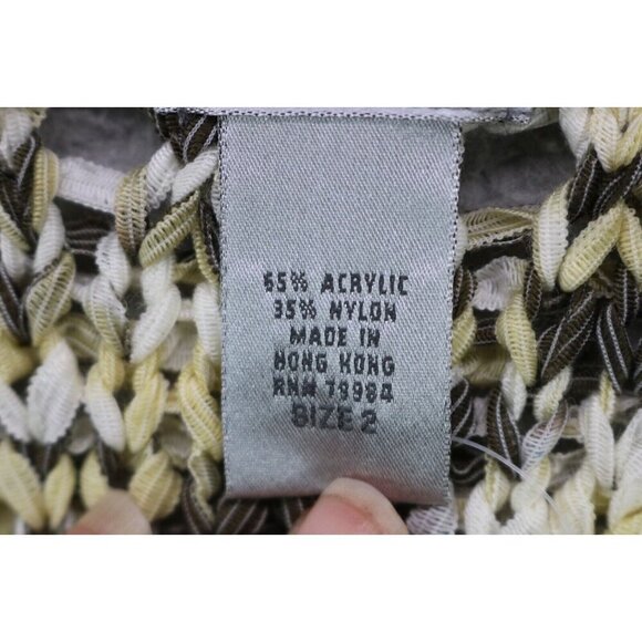 Chicos Long Sleeve Open Knit Tunic Sweater-Size 2-Oversized-Beachy-NWT - Picture 7 of 12